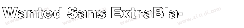 Wanted Sans ExtraBla字体转换